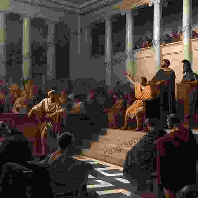 A Depiction Of A Greek Law Court, With Citizens Gathered To Witness A Trial, Highlighting The Public Nature Of The Legal Proceedings And The Influence Of Religious Beliefs On The Administration Of Justice. The Ancient City: A Study Of The Religion Laws And Institutions Of Greece And Rome (Illustrated)