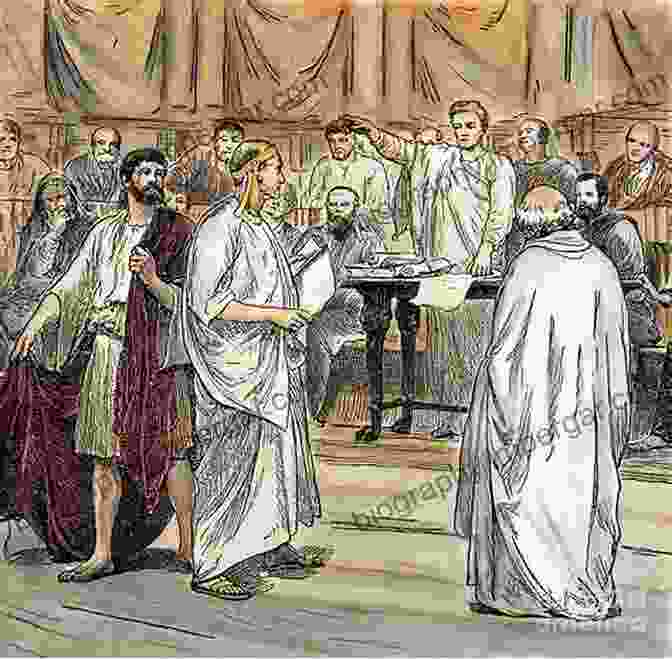 A Depiction Of A Roman Law Court, With A Judge Presiding Over A Trial, Emphasizing The Formal And Structured Nature Of Roman Legal Proceedings And The Influence Of Religious Principles On Judicial Decisions. The Ancient City: A Study Of The Religion Laws And Institutions Of Greece And Rome (Illustrated)