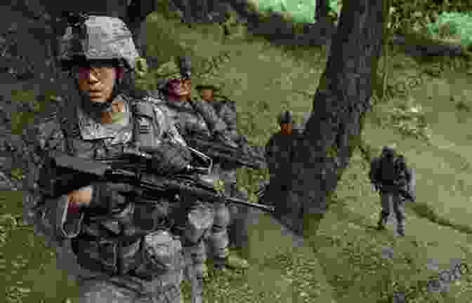 A Group Of US Army Rangers Engaged In Intense Combat During The Battle Of Korengal Valley. To Quell The Korengal Darren Shadix