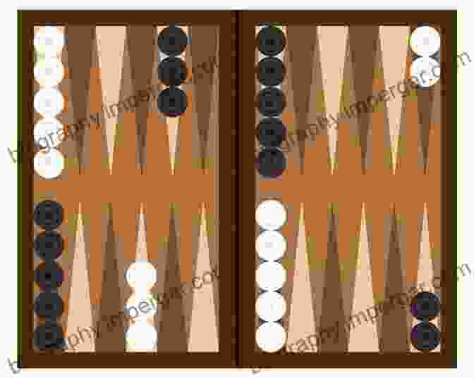 Backgammon Board Set Up With Checkered Triangles And Dice Dice Games New And Old (How To Play Dice Games: Over 50 Including Craps)