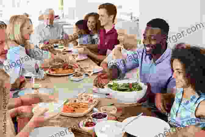 Flo And Her Family Gathered Around A Dinner Table, Smiling And Laughing Love Grannie Xoxoxo Flo Barnett