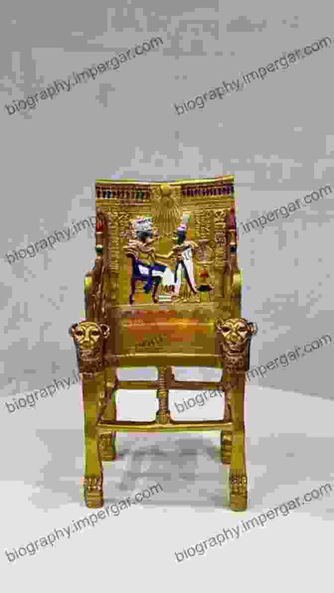 Majestic Throne Of King Tutankhamun, Intricately Carved With Hieroglyphs Depicting Him As A Divine Ruler Ancient Egypt: The Egypt Of King Tut (The Youngest Pharaoh)